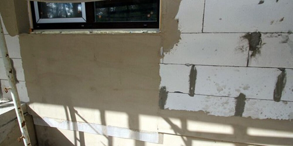 Штукатурка стен из газобетона цементным раствором бетон купить в омске цена